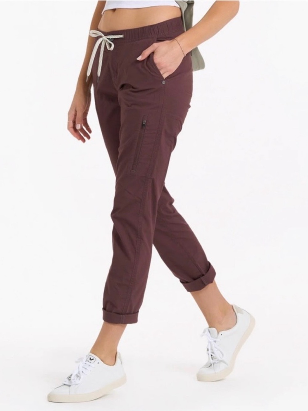 Vuori Women's Ripstop Pants Burgundy Purple Chestnut Size Small Style V412 - Picture 2 of 14